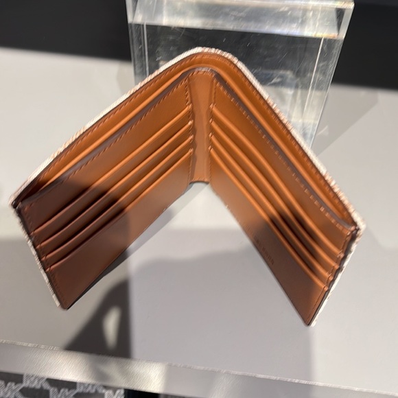 Michael Kors Men’s Women’s Cooper Logo Fabric Billfold Wallet Light Cream Multi - Picture 10 of 16